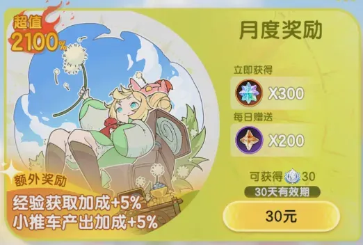 月度奖励